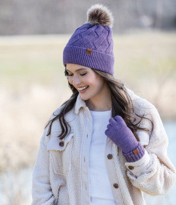 Mainstay Collection Pom Hat With Plush Lining