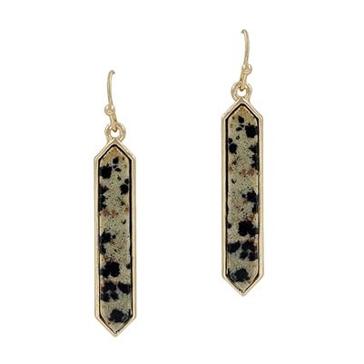Earrings - Dalmatian Natural Stone Earring